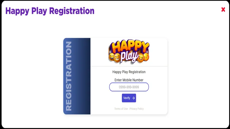 Happy Play Registration