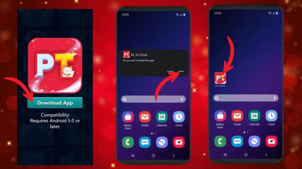PLAYTIME Install App Androi